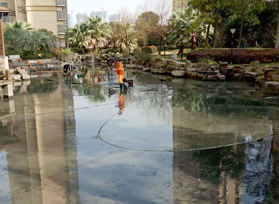 海南景观池淤泥清理